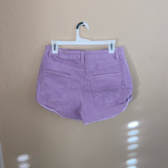 Forever 21 purple cute corduroy shorts high rise mom girl hood core y2k bottoms - Picture 6 of 8